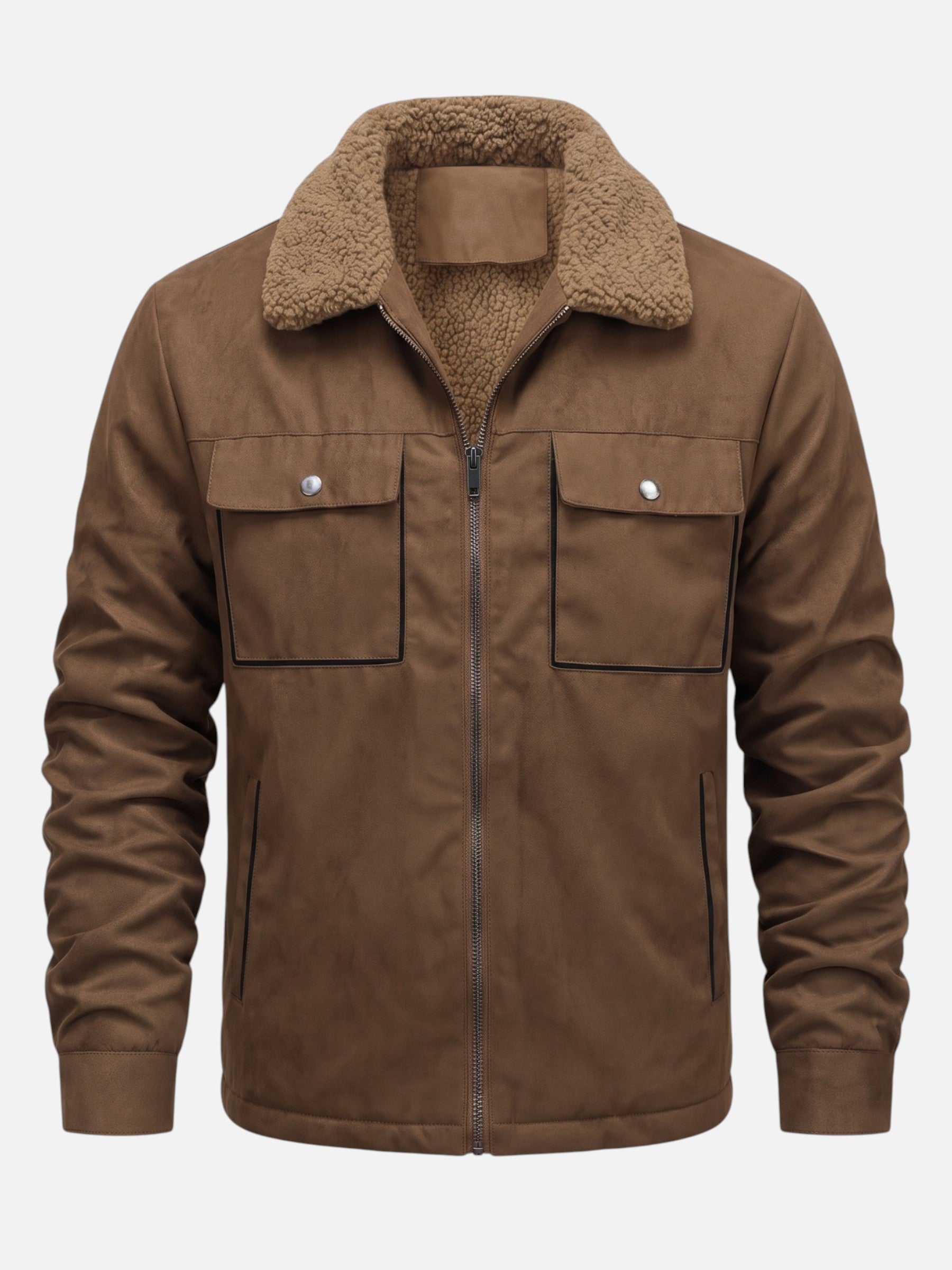 Veste Homme Effet Daim Doublée Sherpa