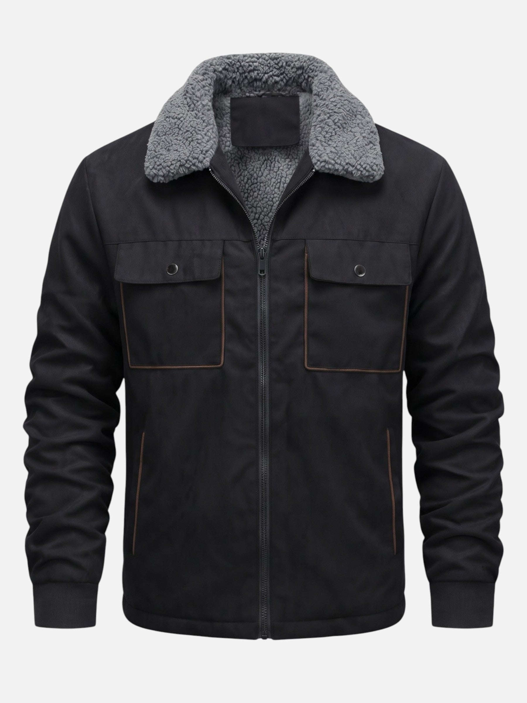 Veste Homme Effet Daim Doublée Sherpa