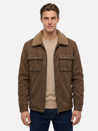 Veste Homme Effet Daim Doublée Sherpa