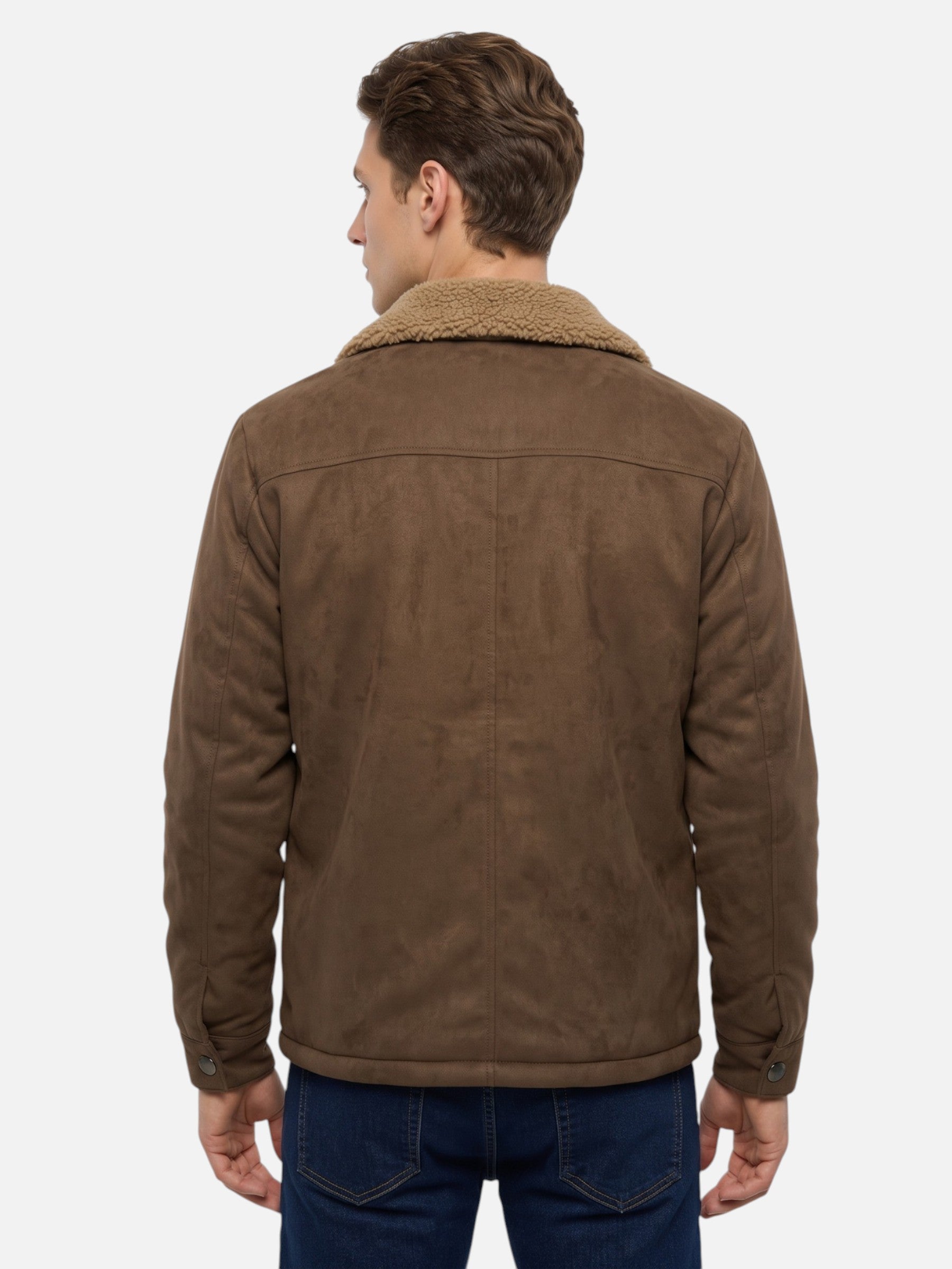 Veste Homme Effet Daim Doublée Sherpa
