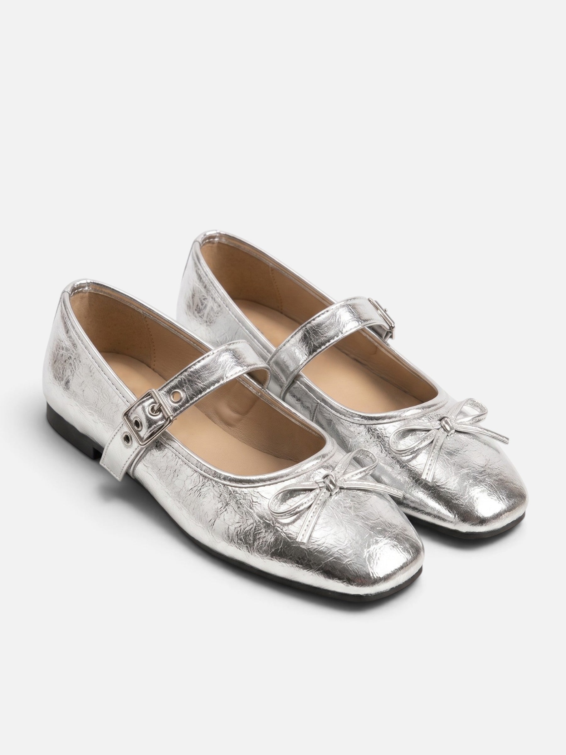 Ballerines Femme Mary Jane Daim Noeud Boucle