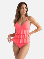 Tankini Femme Col V à Volants