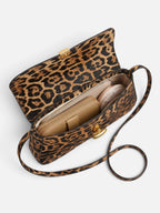 Sac Bandoulière Femme Imprimé Léopard Fermoir Tournant