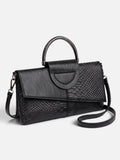 Sac Bandoulière Femme Effet Serpent à Poignée