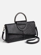 Sac Bandoulière Femme Effet Serpent à Poignée