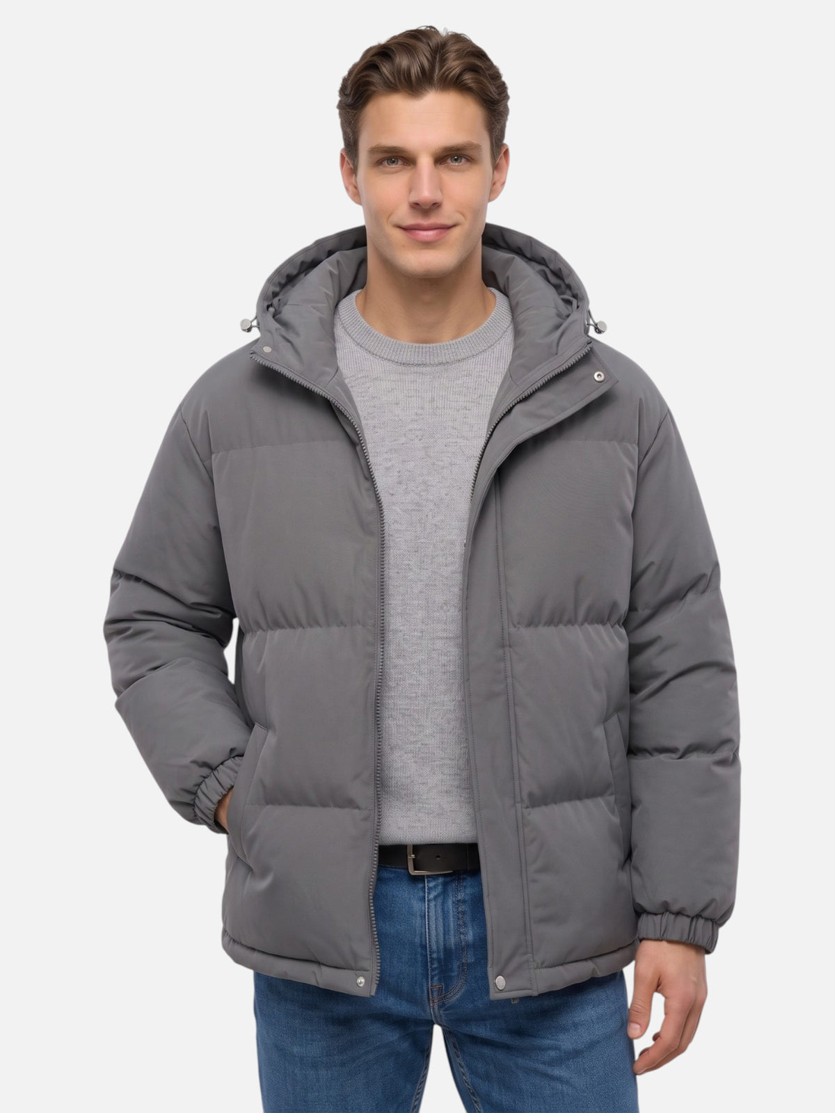 Doudoune Homme à Capuche Zippée