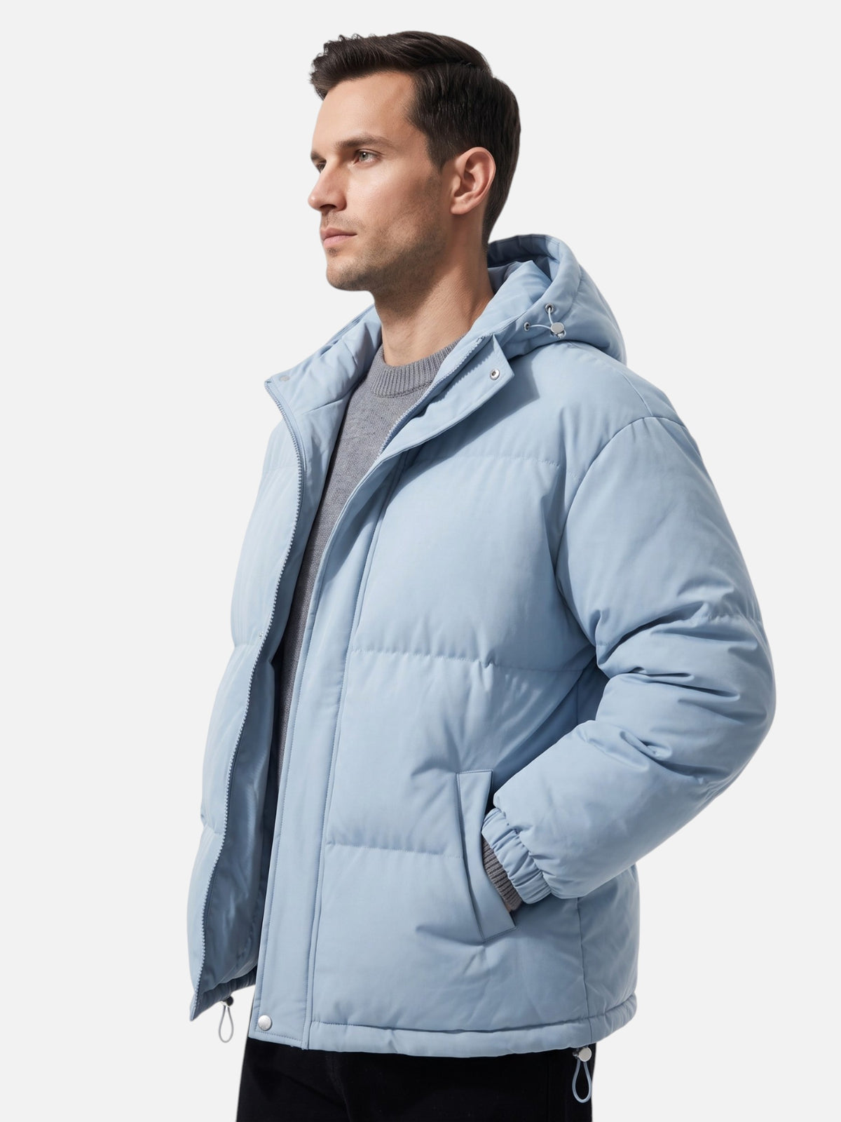 Doudoune Homme à Capuche Zippée