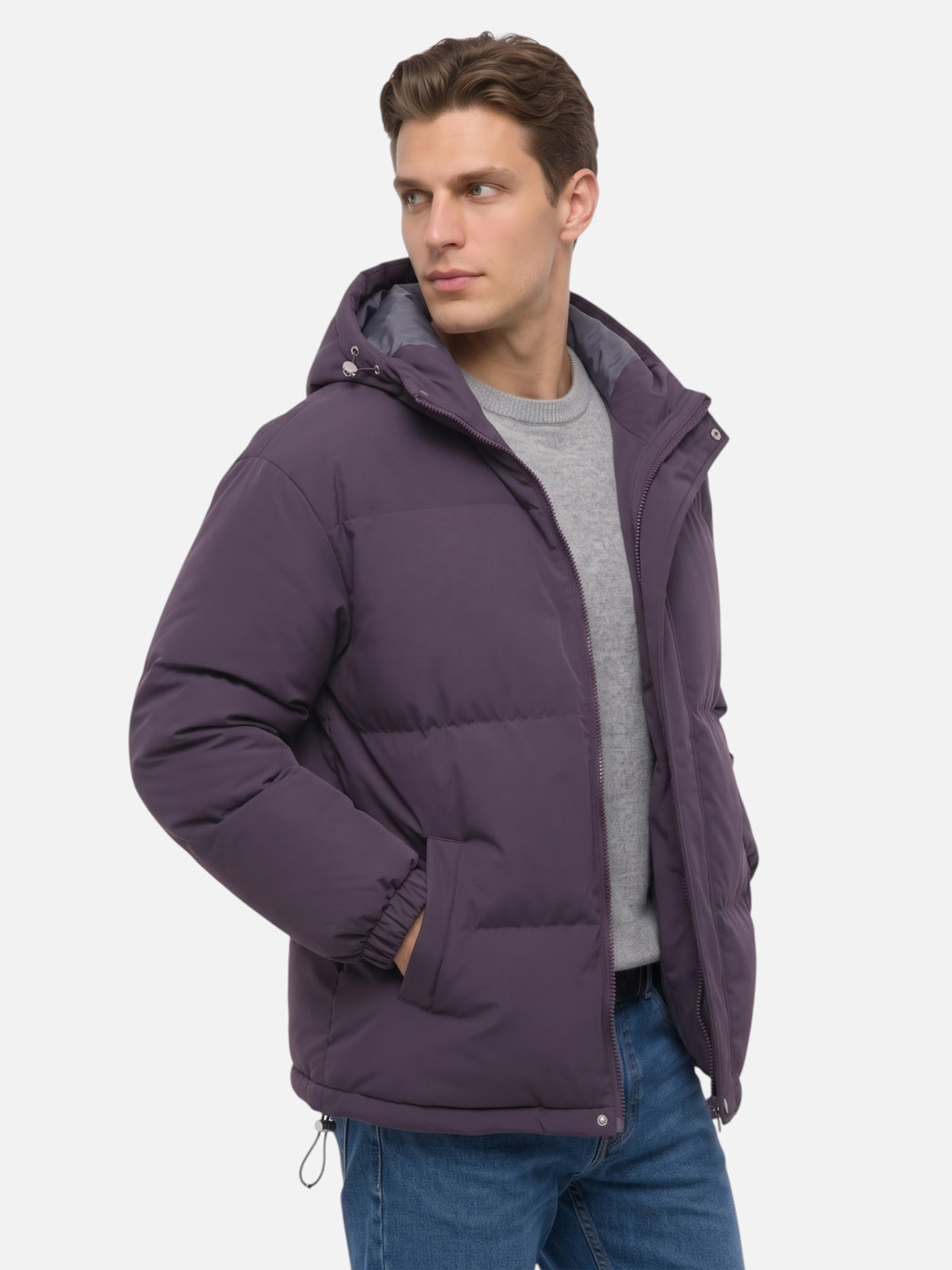 Doudoune Homme à Capuche Zippée