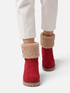 Women's Teddy Cuff Block Heel Ankle Boots
