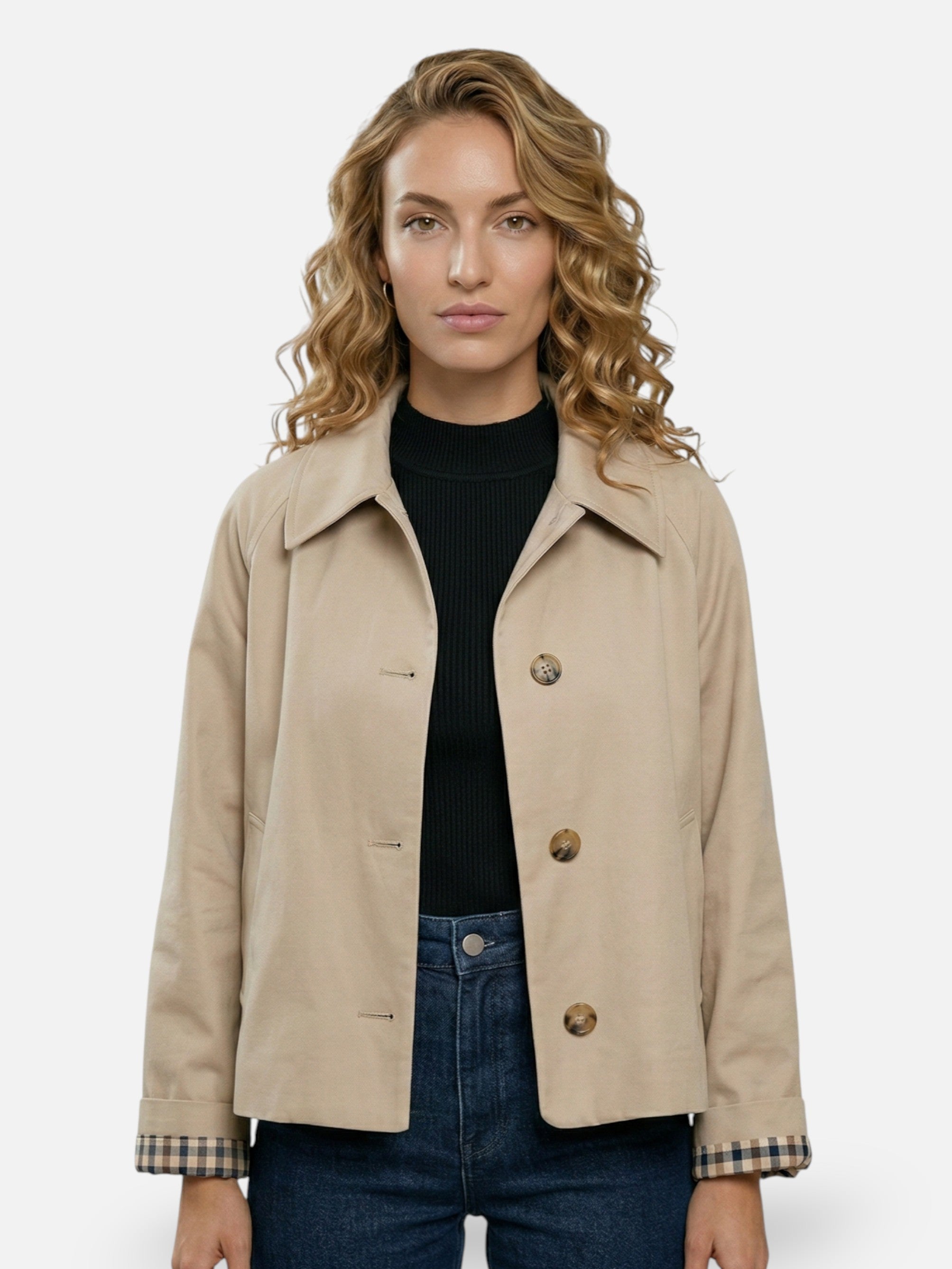 Veste boutonnée manches longues pour femme – Style casual chic