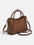 Women’s Leather Look Top Handle Tote Bag