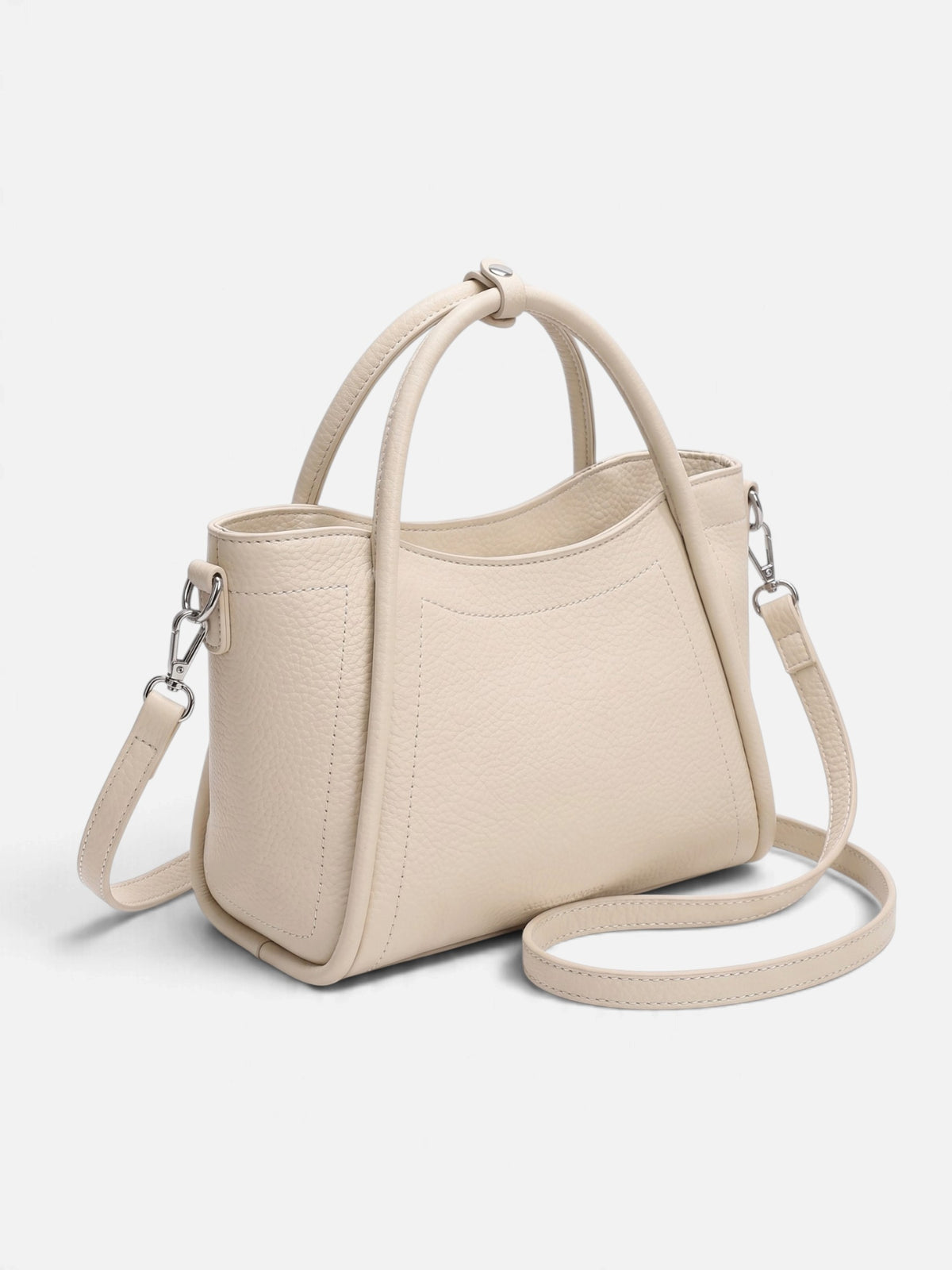 Women’s Leather Look Top Handle Tote Bag