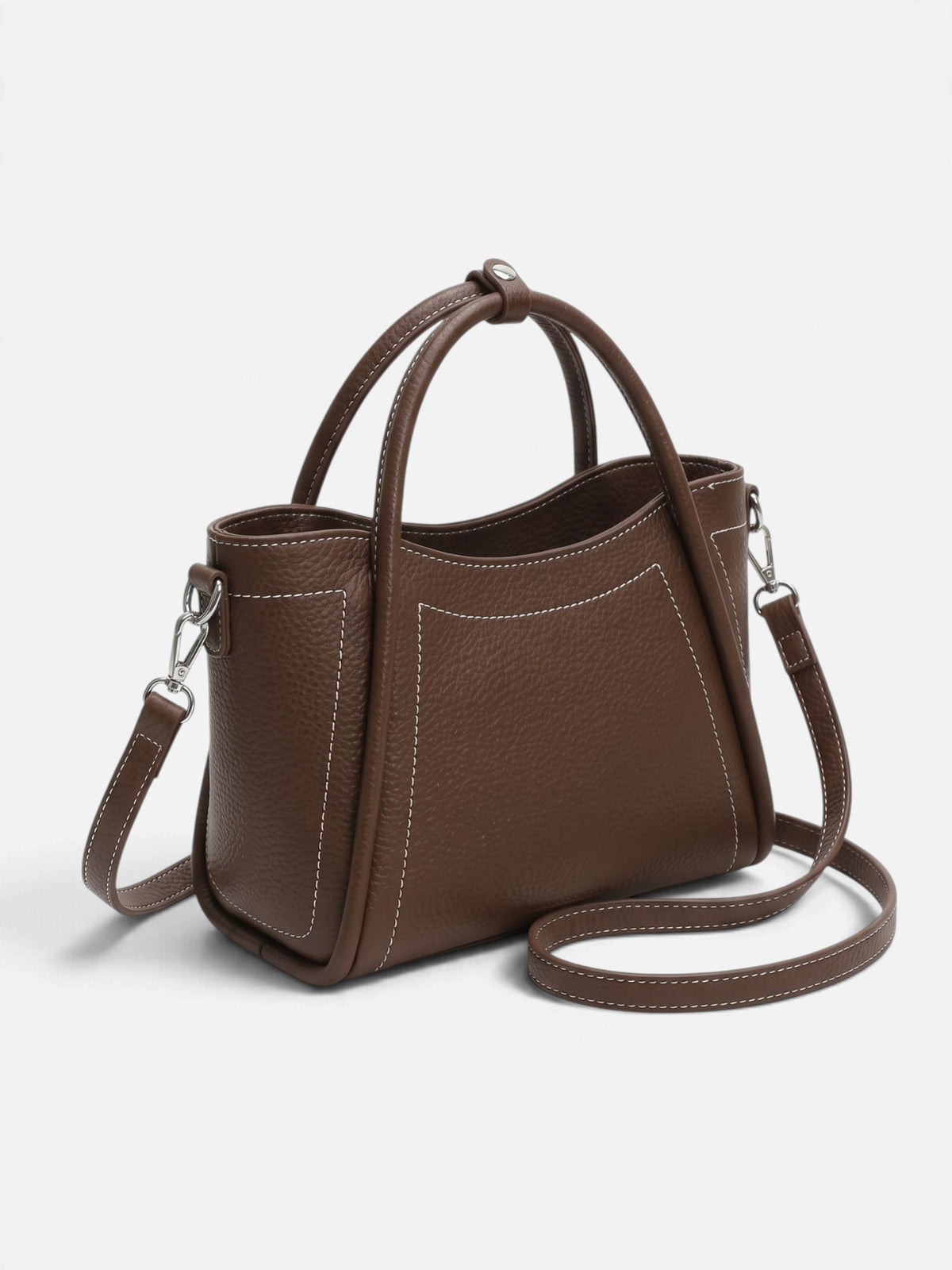 Women’s Leather Look Top Handle Tote Bag