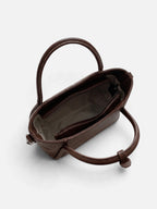 Women’s Leather Look Top Handle Tote Bag