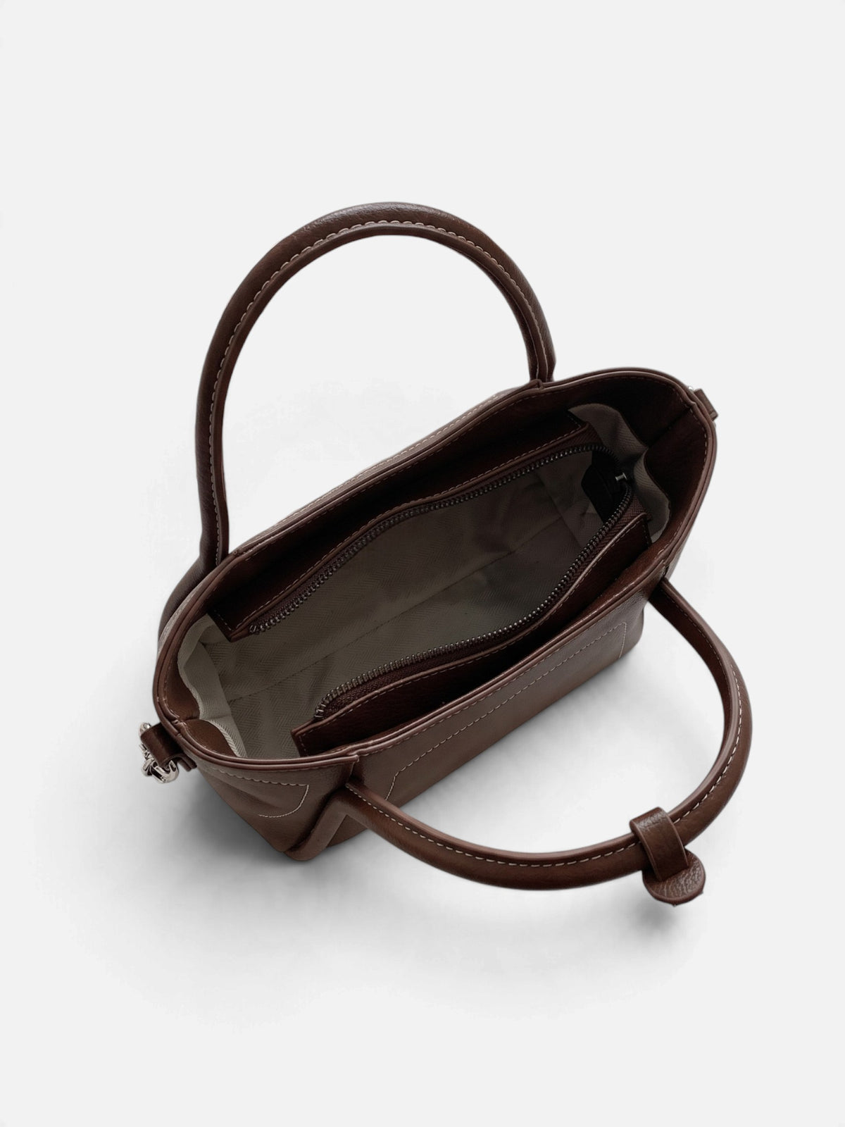Women’s Leather Look Top Handle Tote Bag