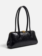 Sac Bowling Femme Simili Cuir Double Zip