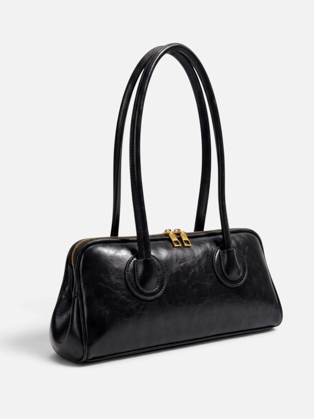 Sac Bowling Femme Simili Cuir Double Zip