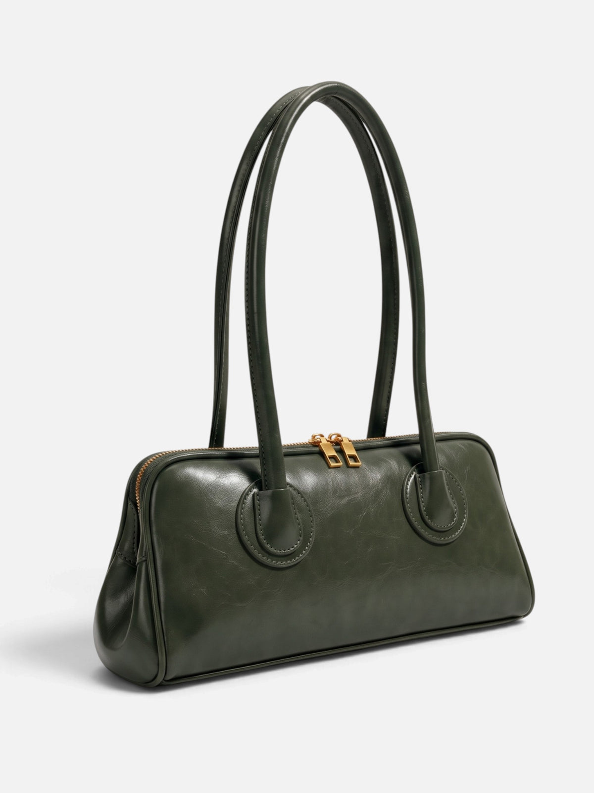 Sac Bowling Femme Simili Cuir Double Zip