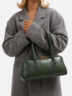Sac Bowling Femme Simili Cuir Double Zip