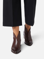 Bottines Femme en Cuir à Bout Pointu