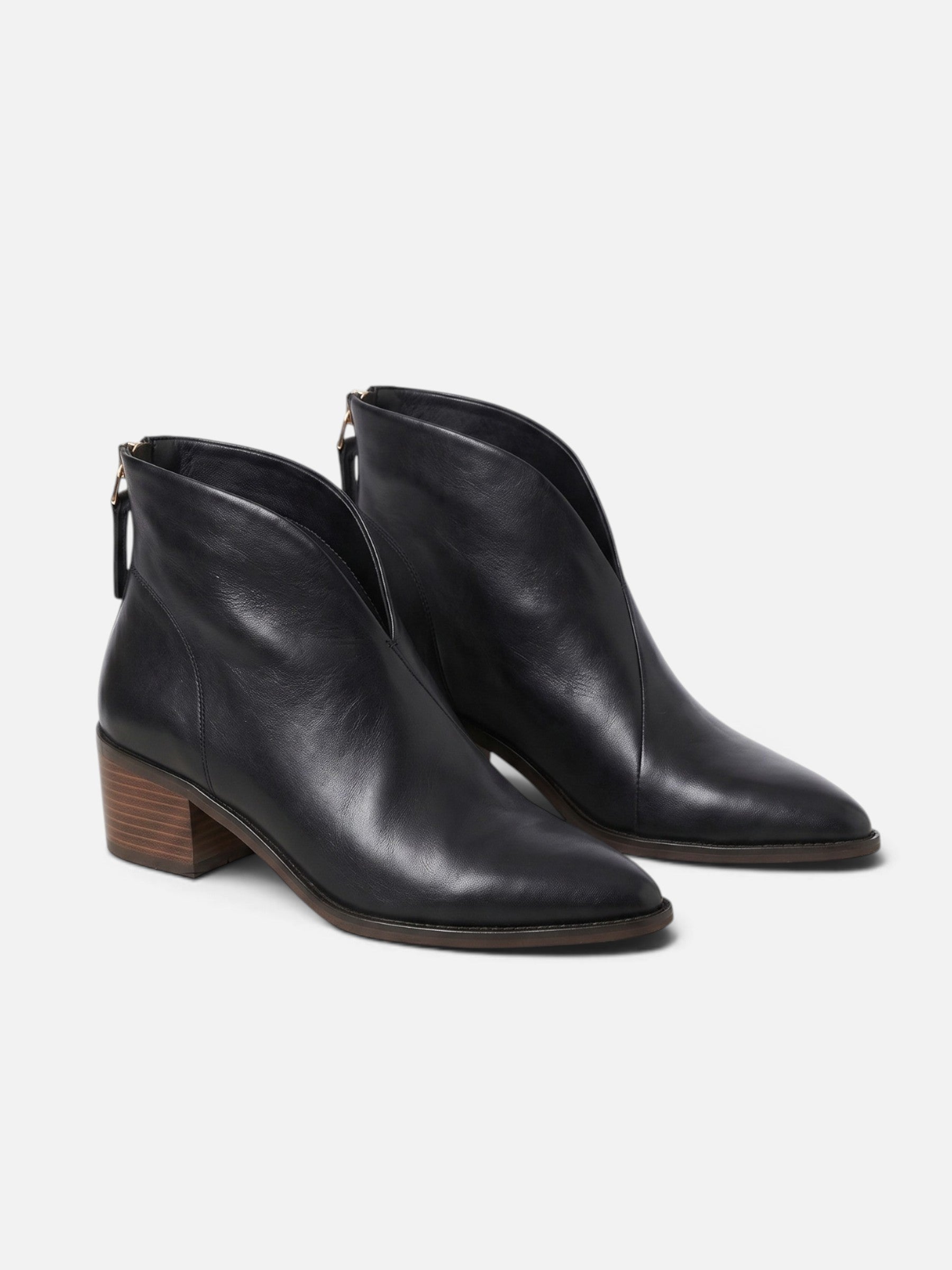 Bottines Femme en Cuir à Bout Pointu