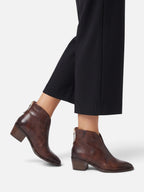 Bottines Femme en Cuir à Bout Pointu