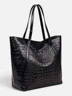 Sac Cabas Femme Effet Croco Porté Épaule