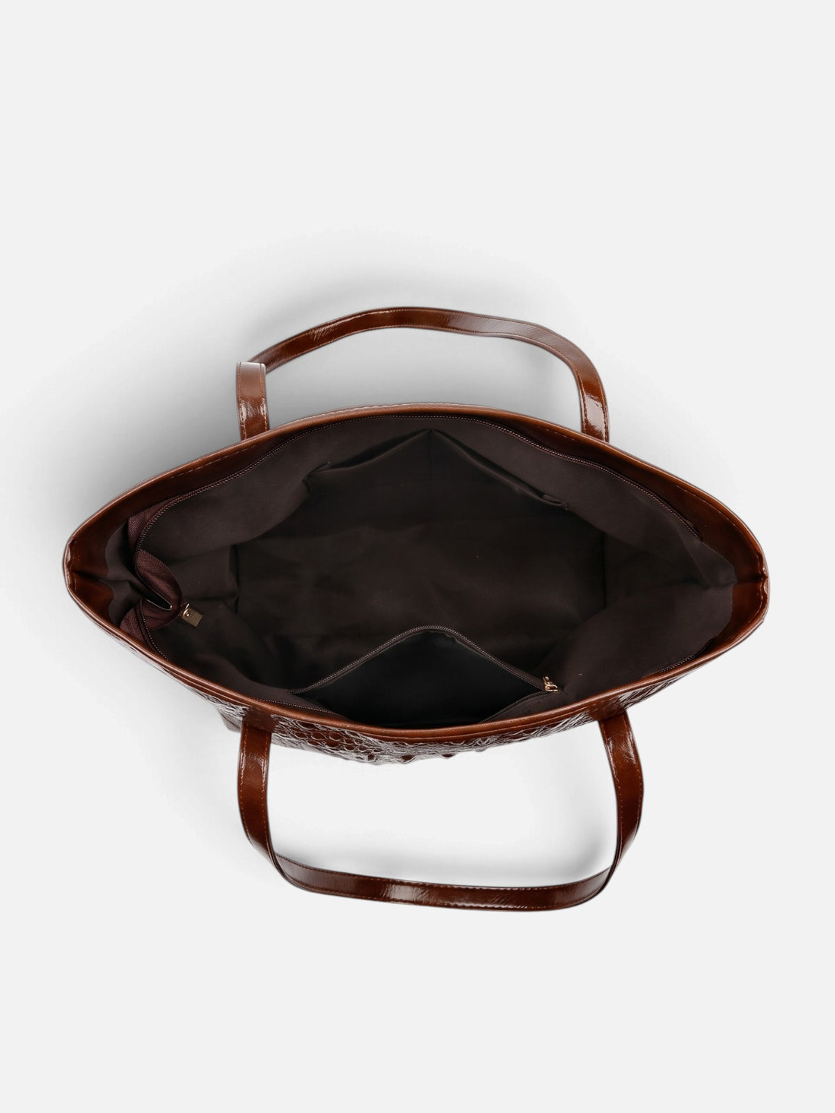Sac Cabas Femme Effet Croco Porté Épaule