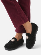 Women’s Teddy Pearl Embellished Loafer Slippers