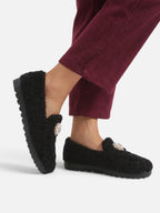 Women’s Teddy Pearl Embellished Loafer Slippers