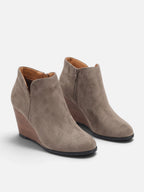 Bottines Compensées Femme Suédine