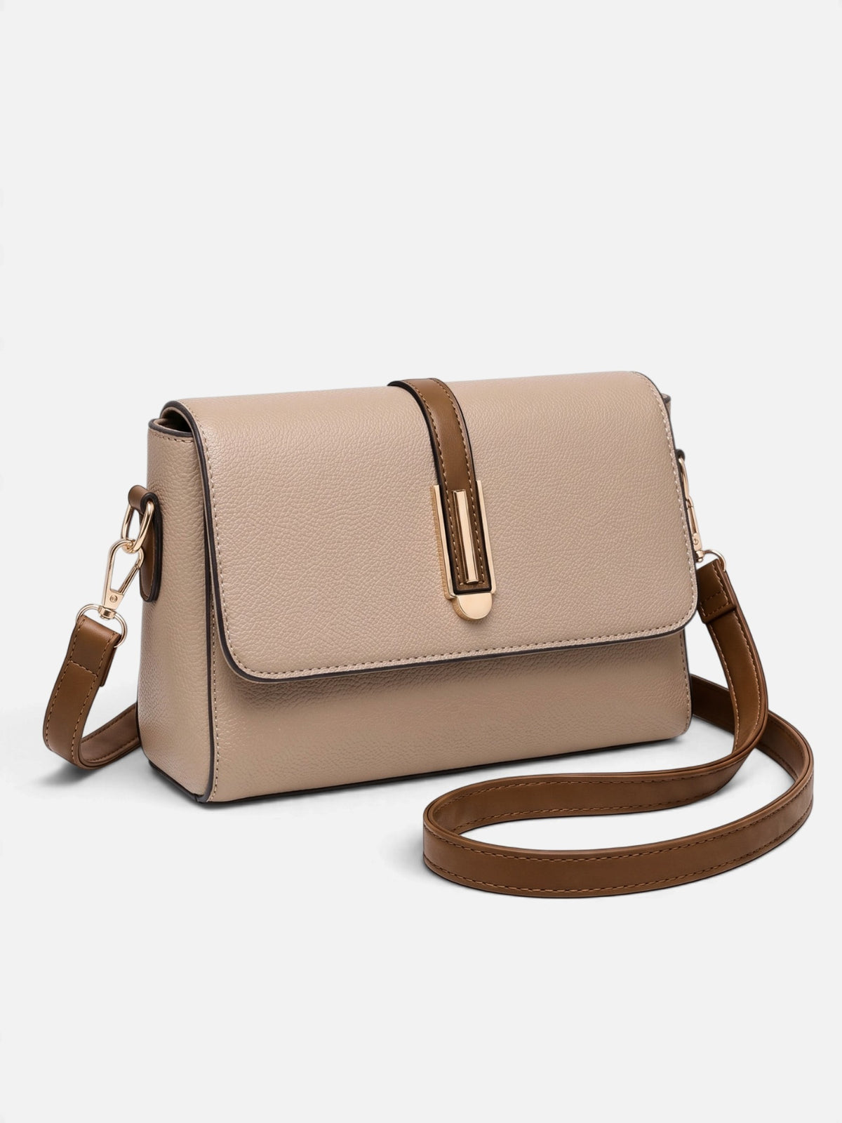 Women’s Leather Look Colour Block Crossbody Bag