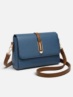 Women’s Leather Look Colour Block Crossbody Bag