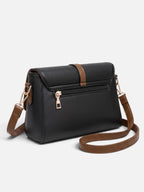 Women’s Leather Look Colour Block Crossbody Bag