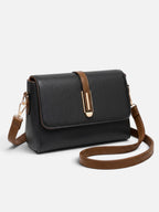 Women’s Leather Look Colour Block Crossbody Bag