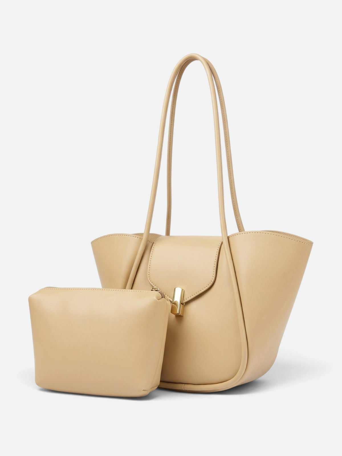 Sac Cabas Femme Simili Cuir Fermoir avec Pochette