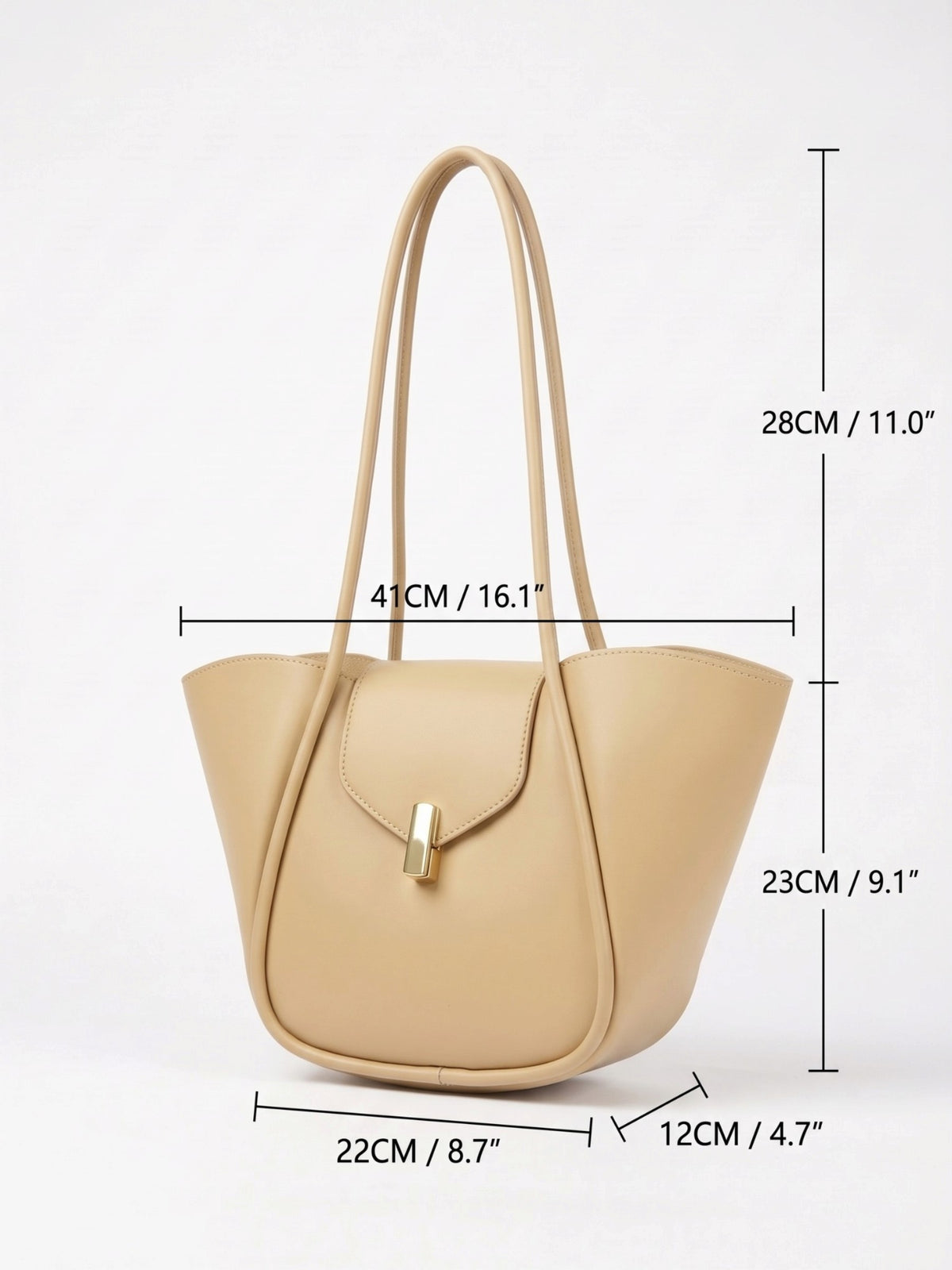 Sac Cabas Femme Simili Cuir Fermoir avec Pochette