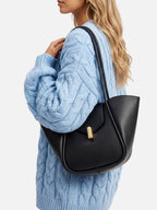 Sac Cabas Femme Simili Cuir Fermoir avec Pochette