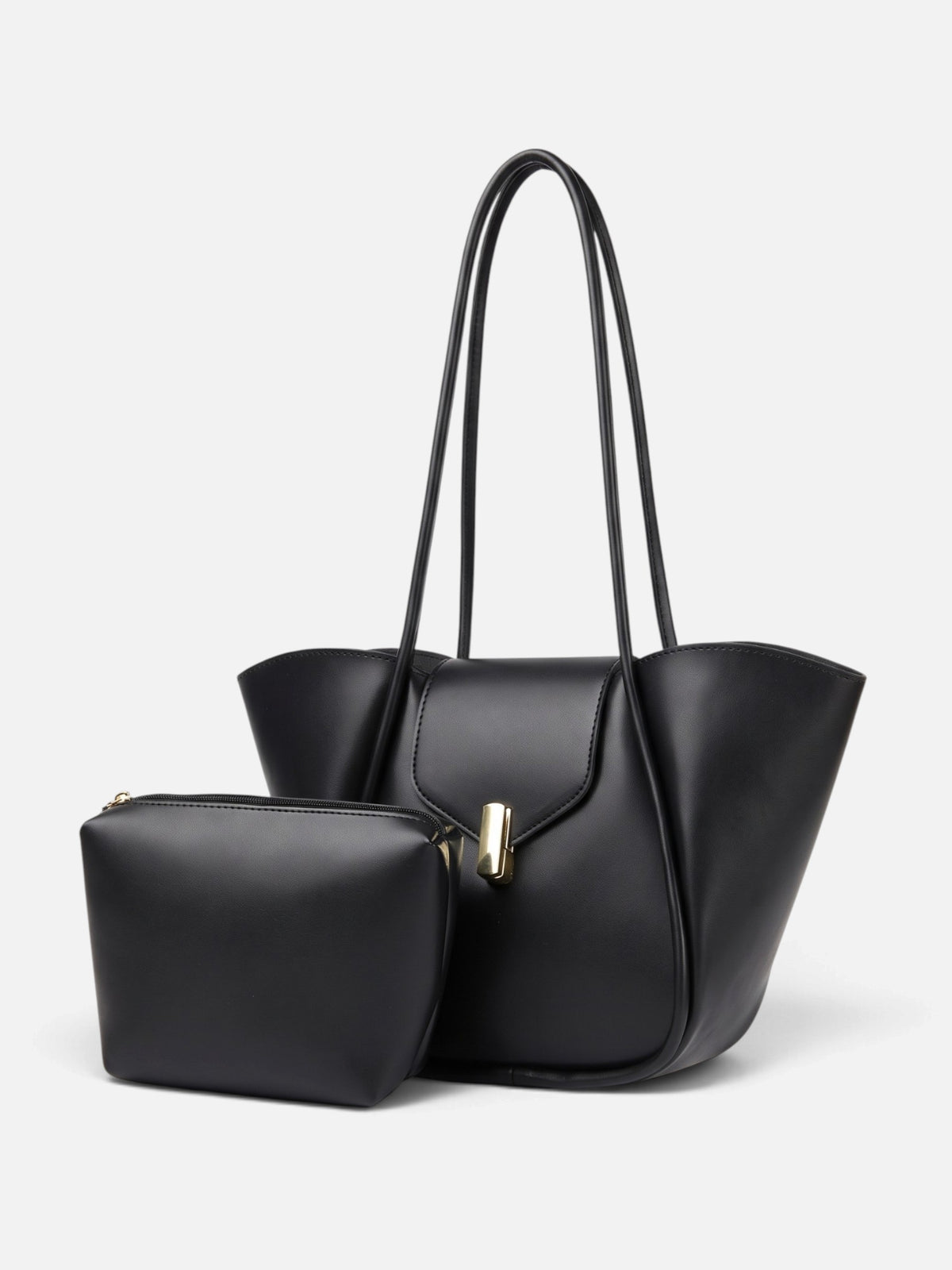 Sac Cabas Femme Simili Cuir Fermoir avec Pochette
