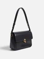 Sac Porté Épaule Femme Simili Cuir Anneau Doré