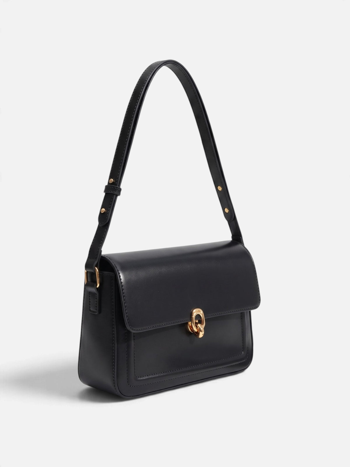 Sac Porté Épaule Femme Simili Cuir Anneau Doré