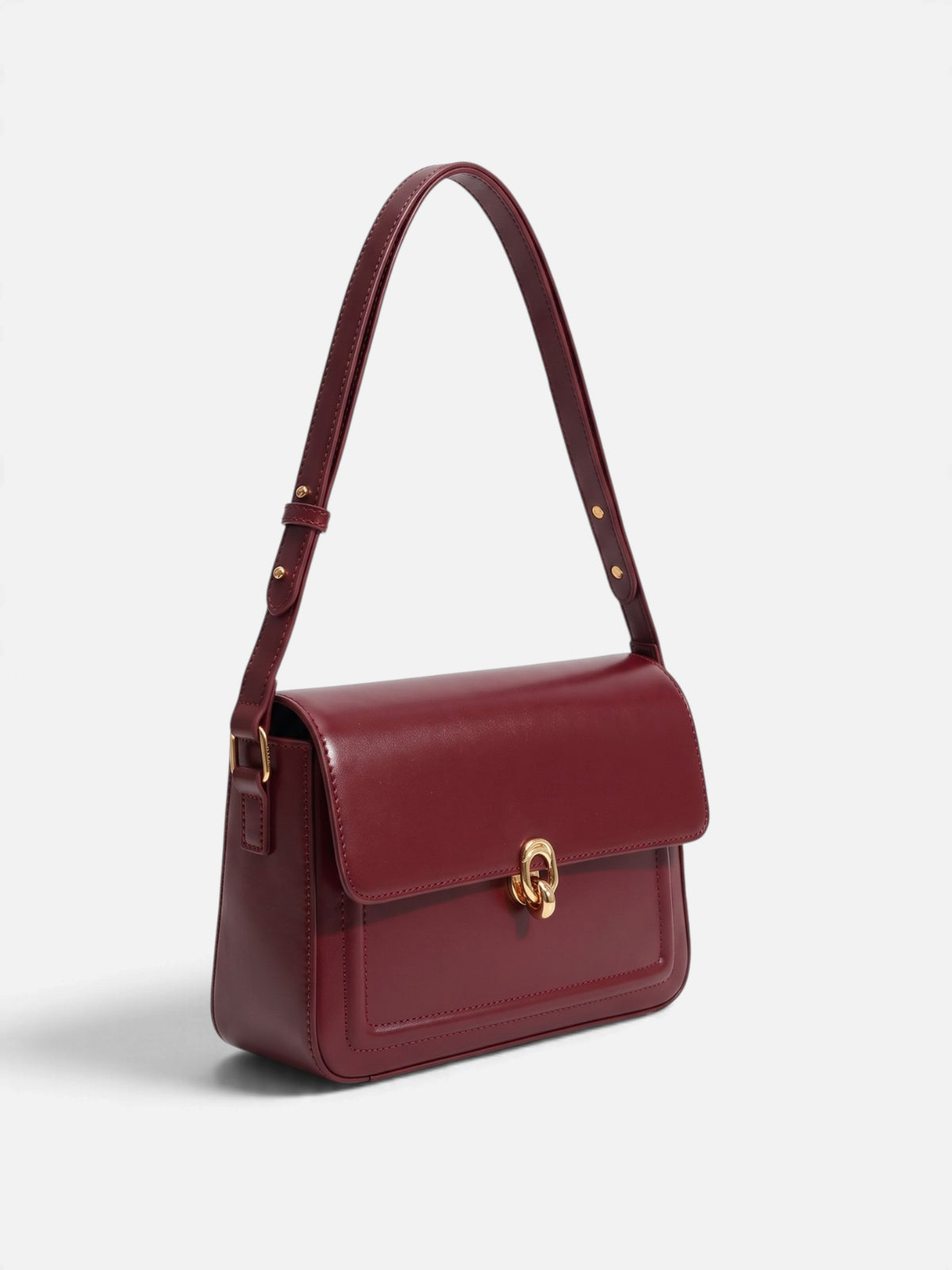 Sac Porté Épaule Femme Simili Cuir Anneau Doré