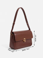 Sac Porté Épaule Femme Simili Cuir Anneau Doré
