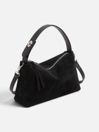 Sac Porté Épaule Femme Suédine Zippé