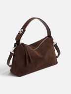 Sac Porté Épaule Femme Suédine Zippé