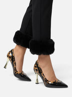 Escarpins Femme Vernis Imprimé Léopard Bout Pointu