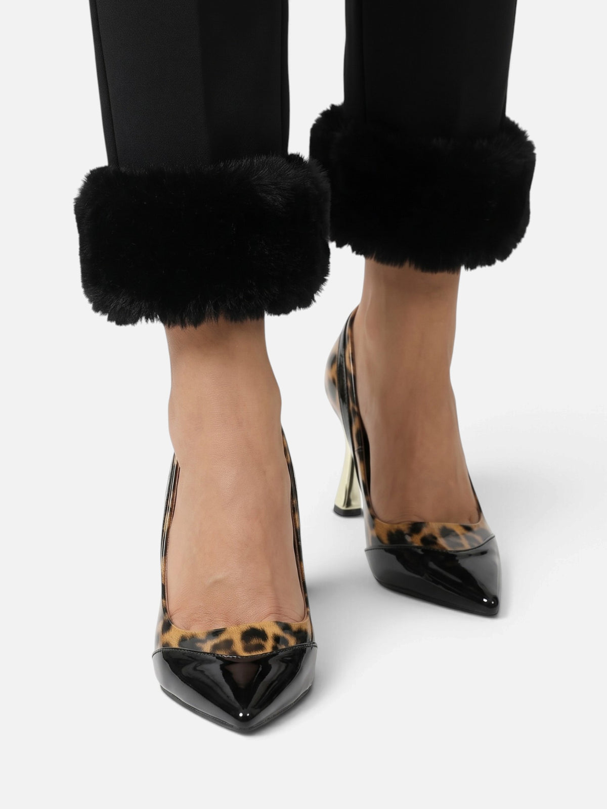 Escarpins Femme Vernis Imprimé Léopard Bout Pointu