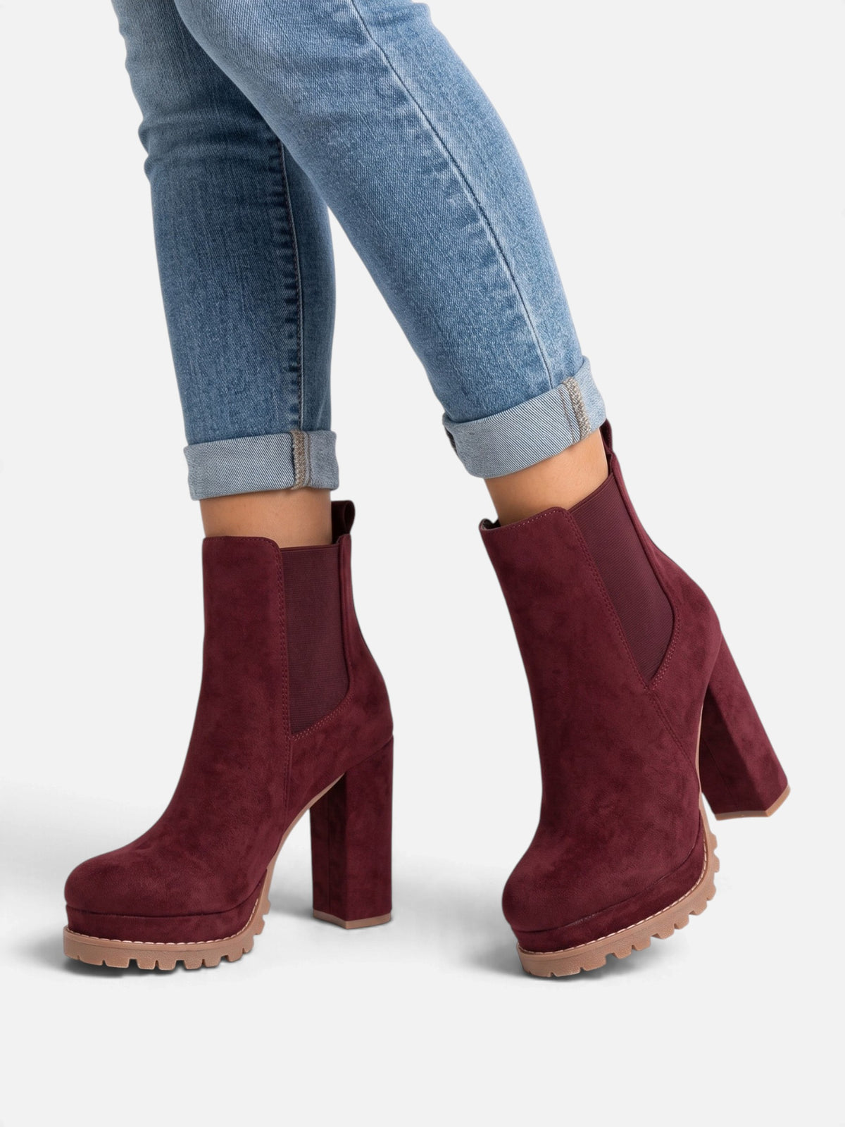Women’s Platform Block Heel Chelsea Boots