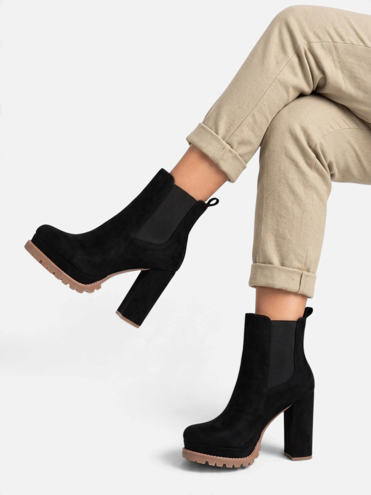 Women’s Platform Block Heel Chelsea Boots