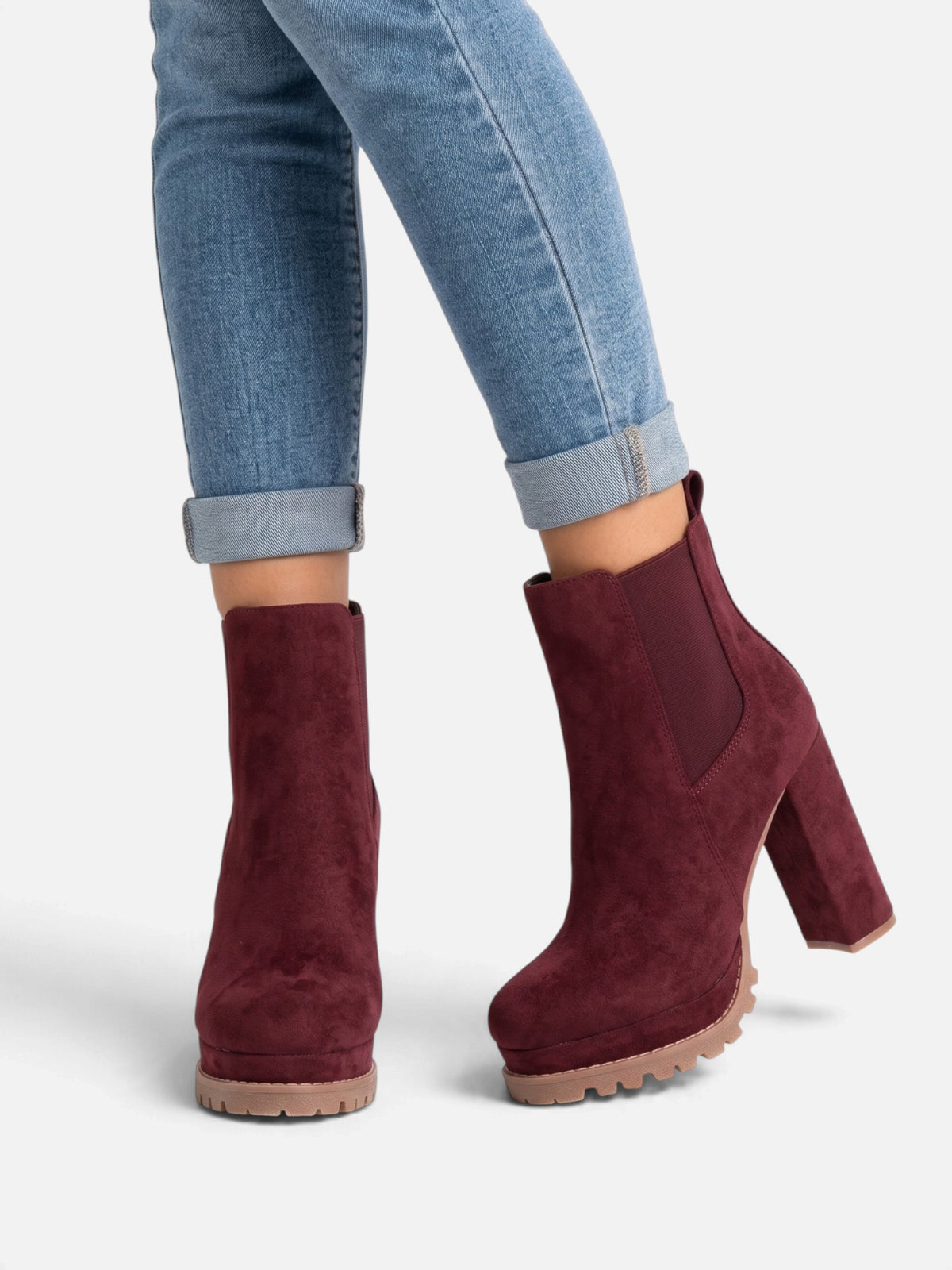 Women’s Platform Block Heel Chelsea Boots
